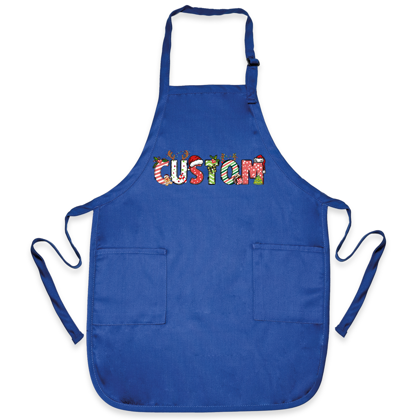 Custom Name Funny Christmas Apron – Personalized Family Kitchen Apron Gift