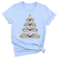 Books Tree Christmas Shirt – Book Lover Holiday Bookworm Tee
