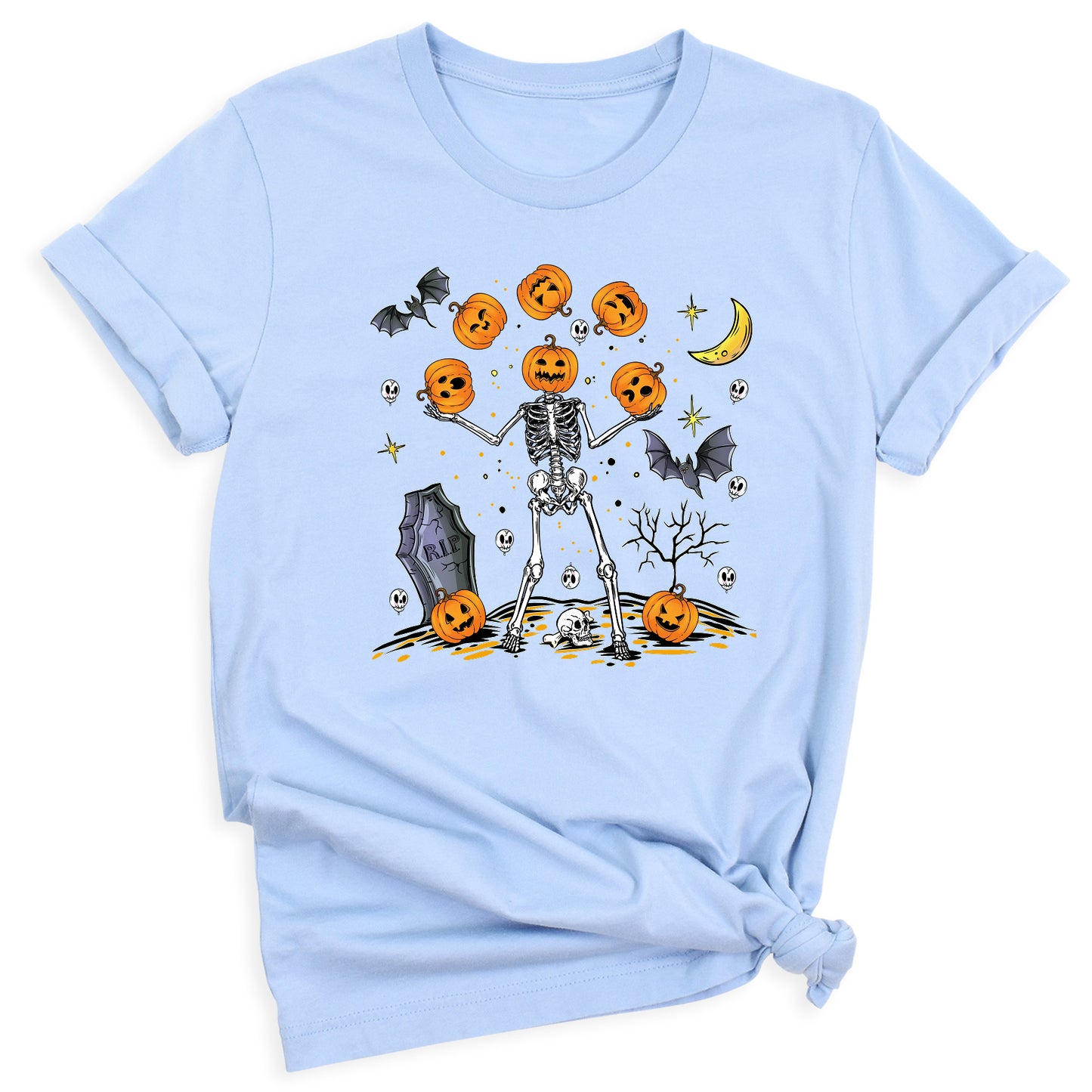Halloween Skeleton Shirt – Pumpkin Face Tee | Funny Spooky Season Shirt