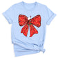 Coquette Christmas Bow Shirt – Cute Retro Holiday Tee for Women, Xmas Gift Top, Merry Christmas Coquette Style