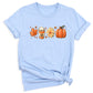 Thanksgiving Shirt with Leaves & Pumpkin – Retro Fall Coffee Lovers Tee