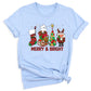 Merry and Bright Christmas Shirt – Women’s Holiday Tree Tee
