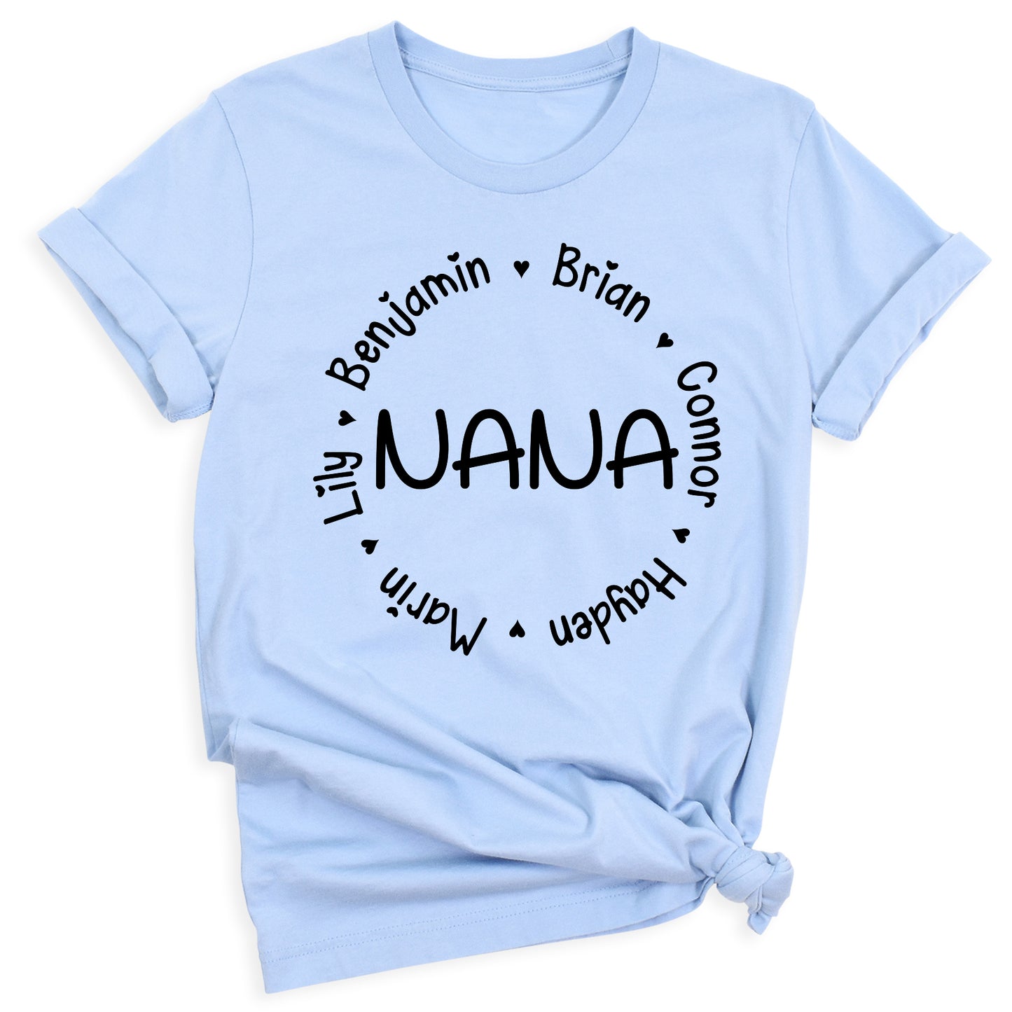 Personalized Nana Papa Shirt with Kids Names Custom Mama & Dada Gift
