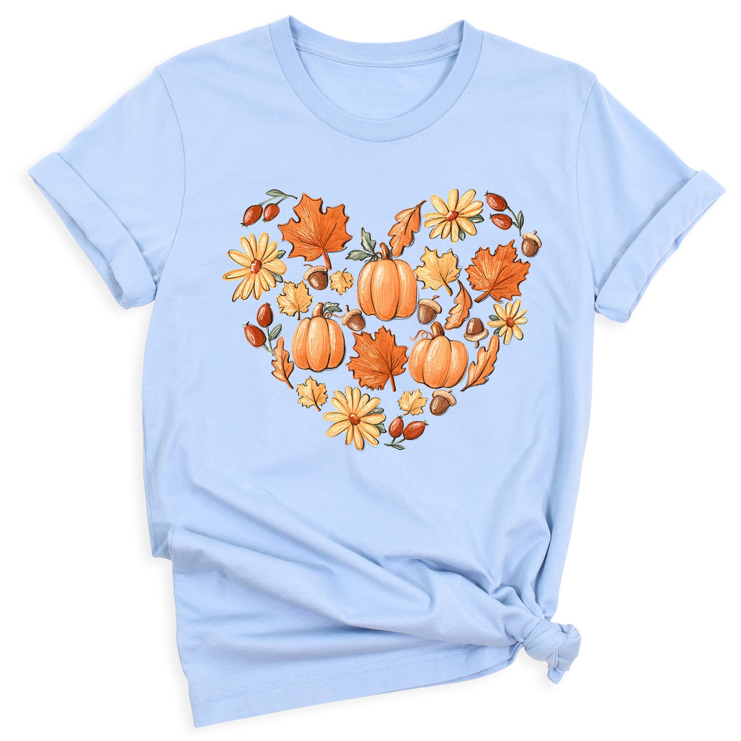 Thanksgiving Pumpkin Heart Shirt – Fall Harvest Graphic Tee