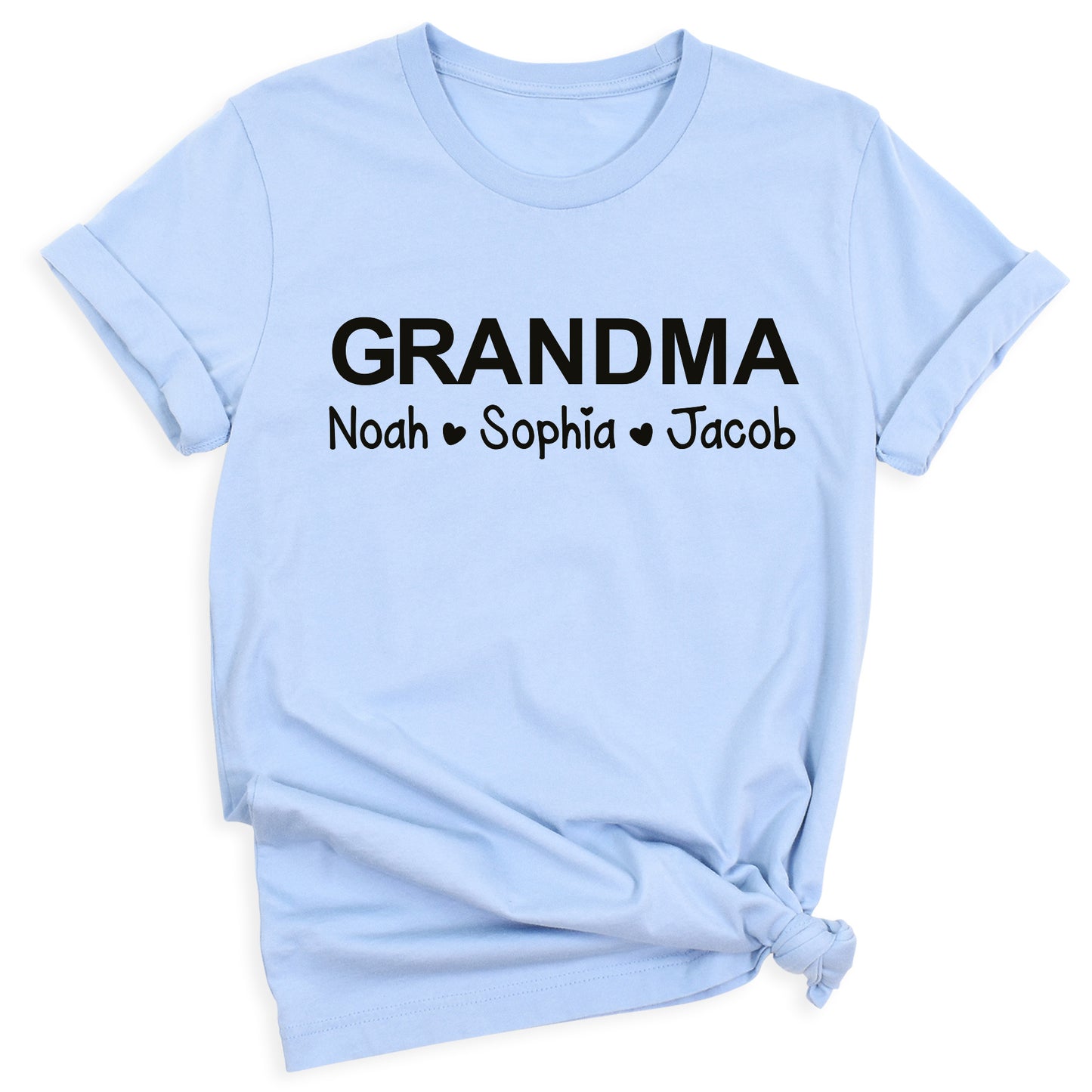 Personalized Grandma & Grandpa Shirt with Kids Names – Custom Mimi T-Shirt