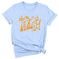 Halloween Teach T-Shirt – Cute Pumpkin School Shirt, Fall Teacher Tee for Spooky Season
