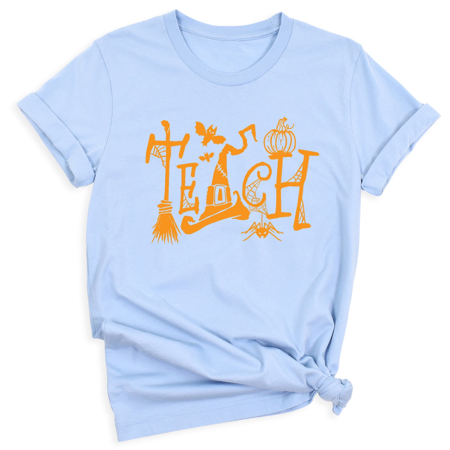 Halloween Teach T-Shirt – Cute Pumpkin School Shirt, Fall Teacher Tee for Spooky Season
