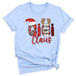 Gigi Claus Christmas Shirt for Grandma – Custom Gigi, Mimi, Nana Xmas Tee with Santa Hat & Plaid Design