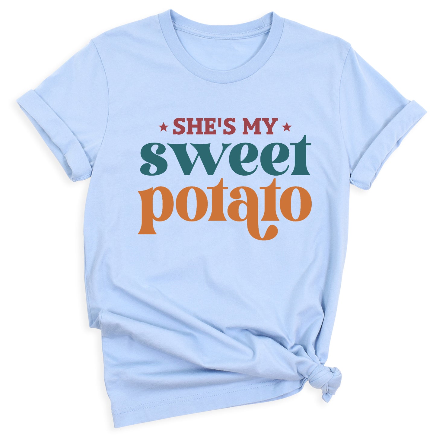 Thanksgiving Matching Couple Shirt – She’s My Sweet Potato I Yam Tee