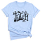 Halloween Teach T-Shirt – Cute Pumpkin School Shirt, Fall Teacher Tee for Spooky Season