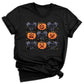 Funny Halloween Pumpkin Face Shirt – Coquette Bow Spooky Season Tee