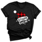 Cousin Crew Christmas Shirts Matching Kids Plaid Santa Hat Tees – Family Holiday Photo Outfit