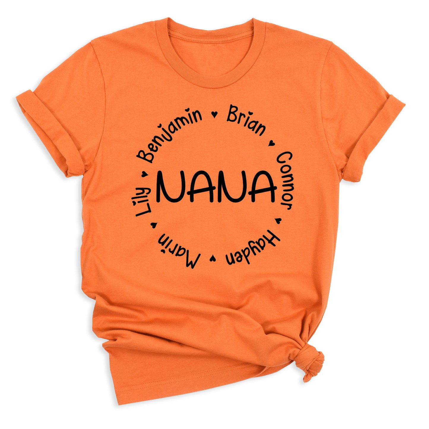 Personalized Nana Papa Shirt with Kids Names Custom Mama & Dada Gift