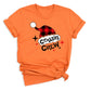 Cousin Crew Christmas Shirts Matching Kids Plaid Santa Hat Tees – Family Holiday Photo Outfit