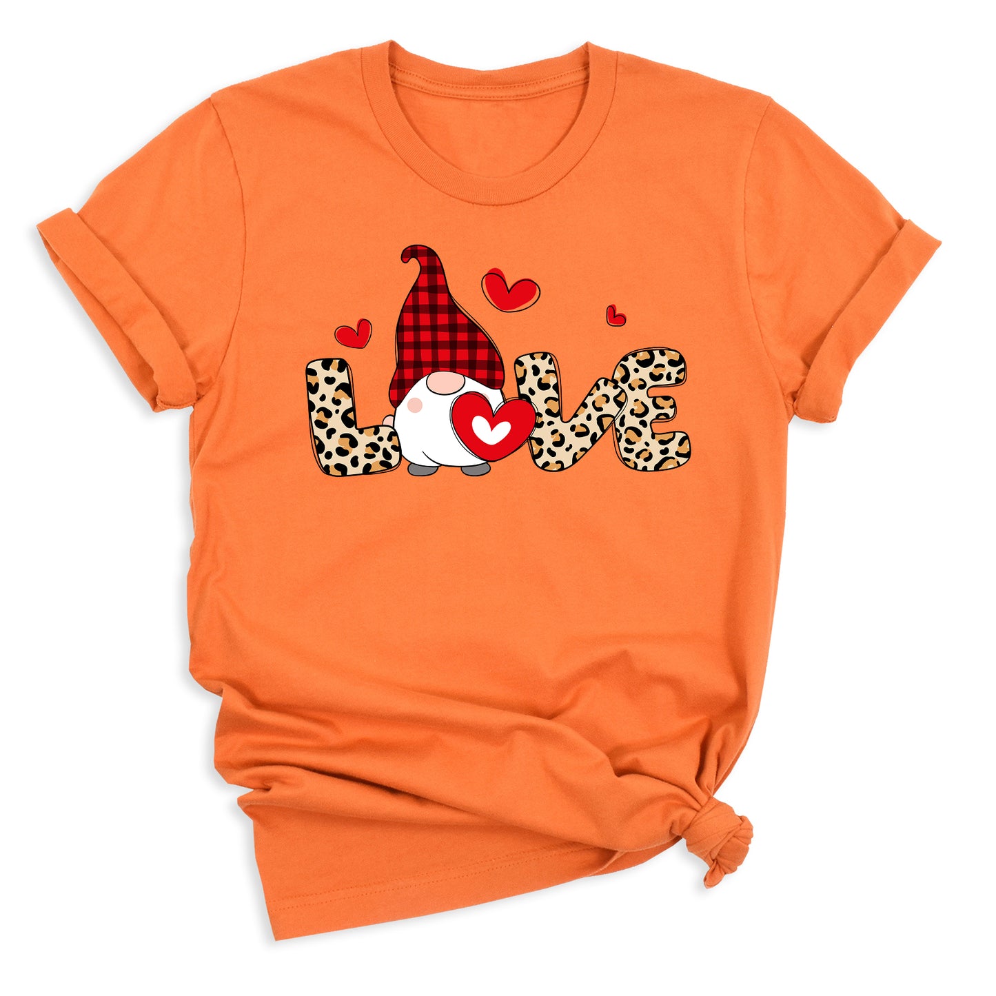 Love Buffalo Plaid Gnome Valentine Shirt Cute Red Heart Tee