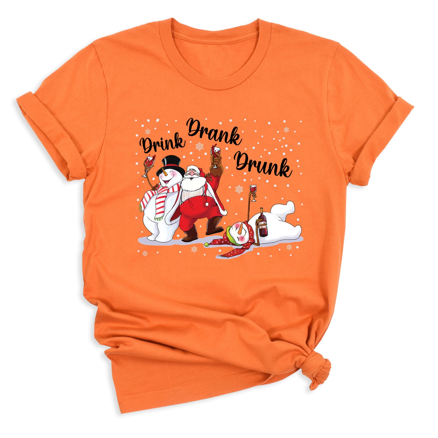 Drink Drank Drunk Christmas Shirt – Funny Holiday Party Tee