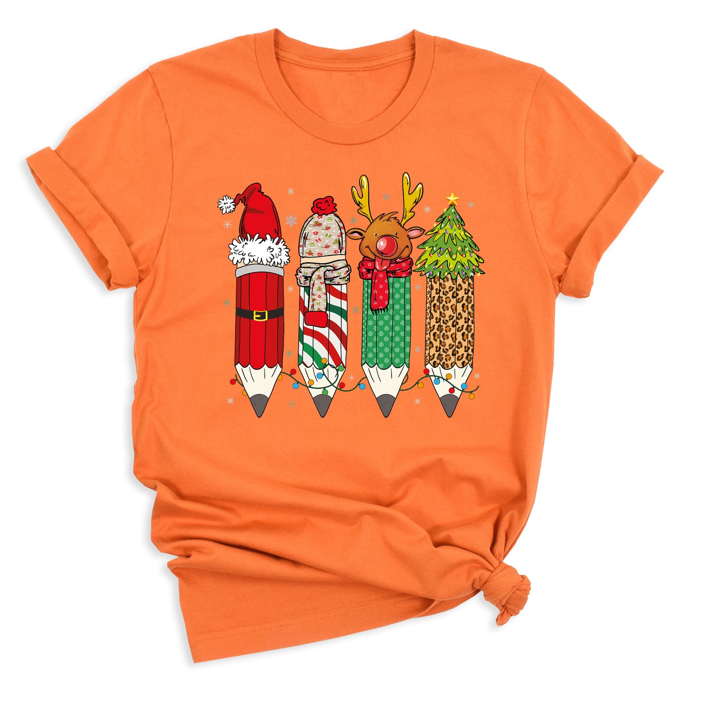 Christmas Teacher Shirt – Teacher Pencil Tee, Santa Holiday Shirt, School Xmas Teacher Life Top for Women