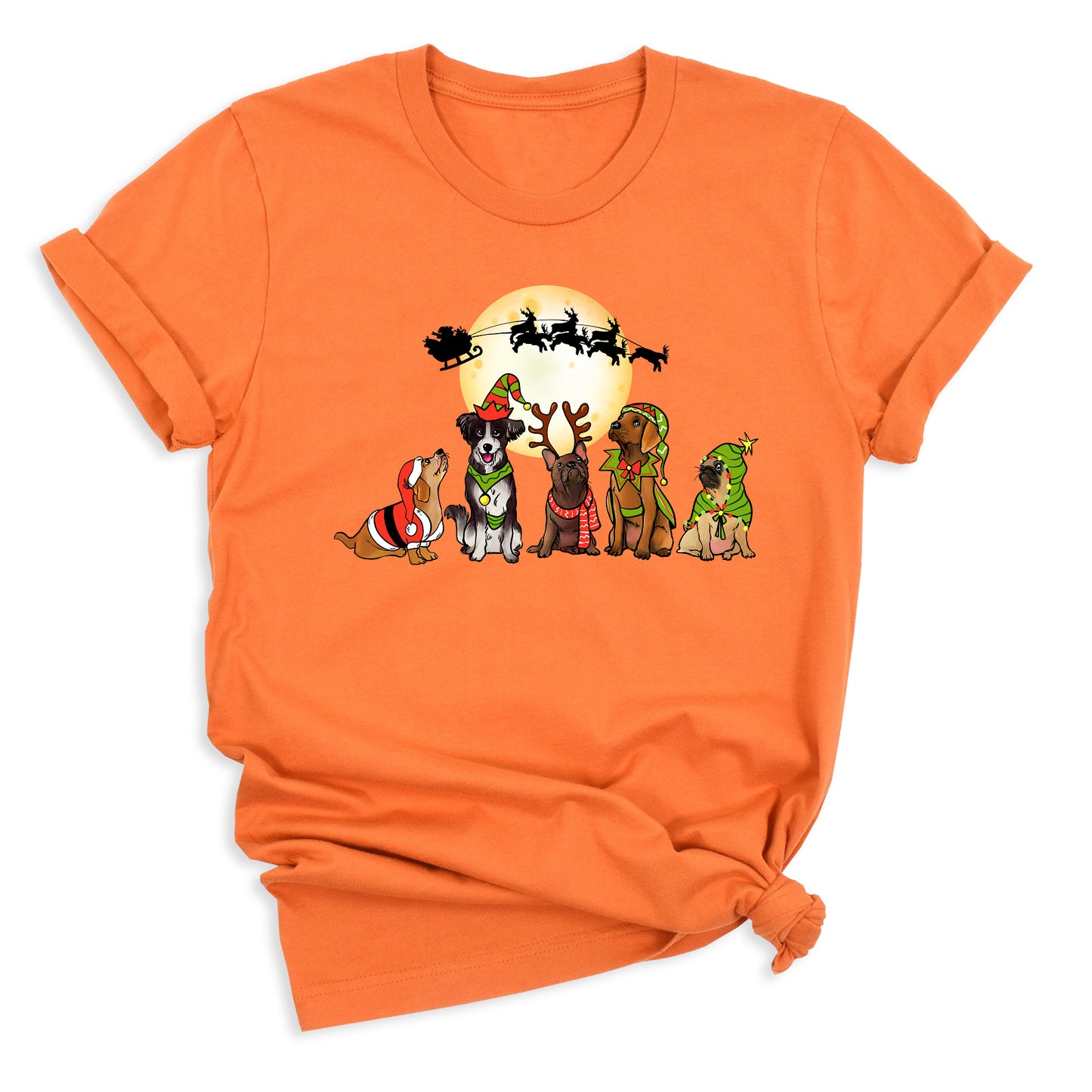 Christmas Dog Shirt – Santa Reindeer Dog Lover Holiday Tee