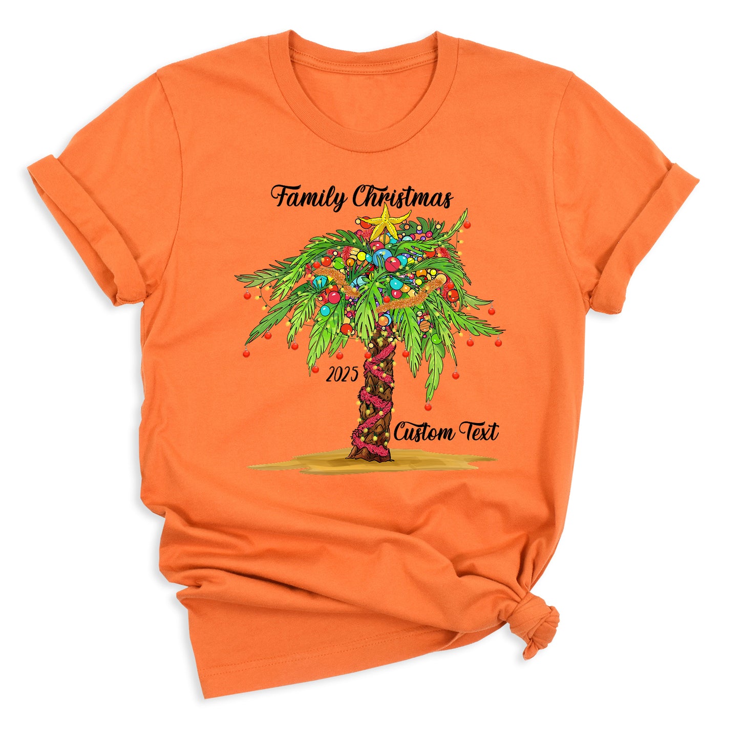Custom Family Christmas Tree Shirts – Matching Christmas T-Shirts with Personalized Name & Year | Holiday Family Outfit