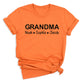 Personalized Grandma & Grandpa Shirt with Kids Names – Custom Mimi T-Shirt