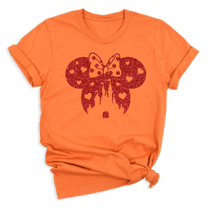 Glitter Mickey Minnie Couple Shirt – Disney Valentine Family Tee
