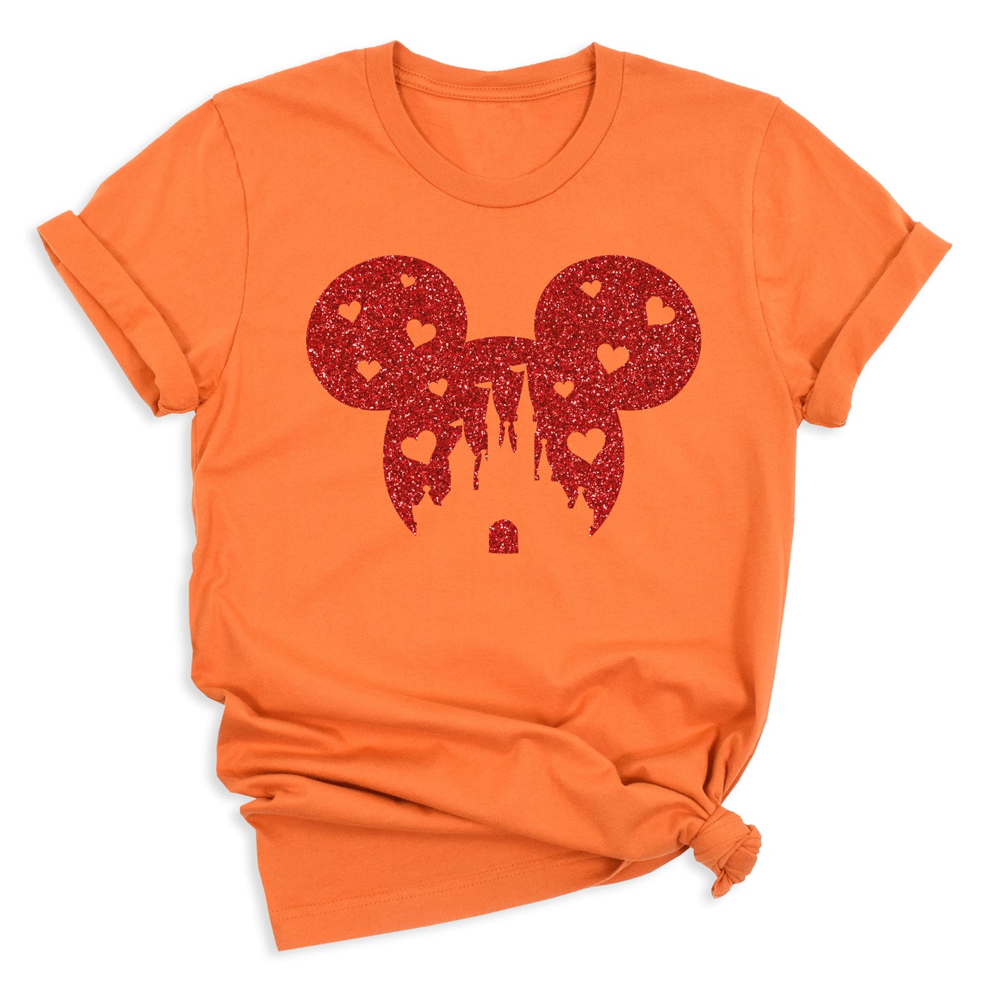 Glitter Mickey Minnie Couple Shirt – Disney Valentine Family Tee