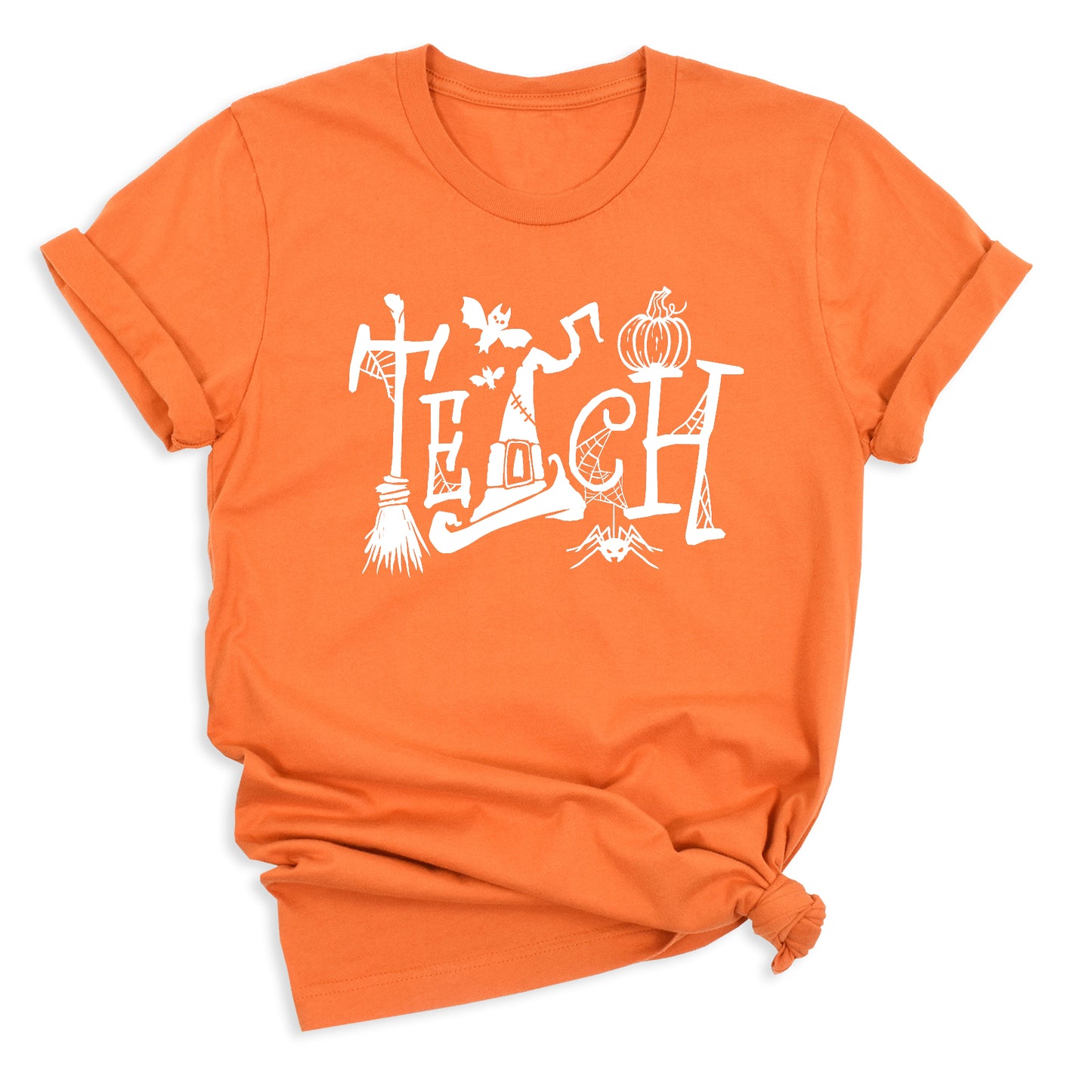 Halloween Teach T-Shirt – Cute Pumpkin School Shirt, Fall Teacher Tee for Spooky Season