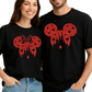 Glitter Mickey Minnie Couple Shirt – Disney Valentine Family Tee