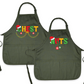 Christmas Chest Nuts Couple Aprons – Funny His & Hers Holiday Kitchen Aprons