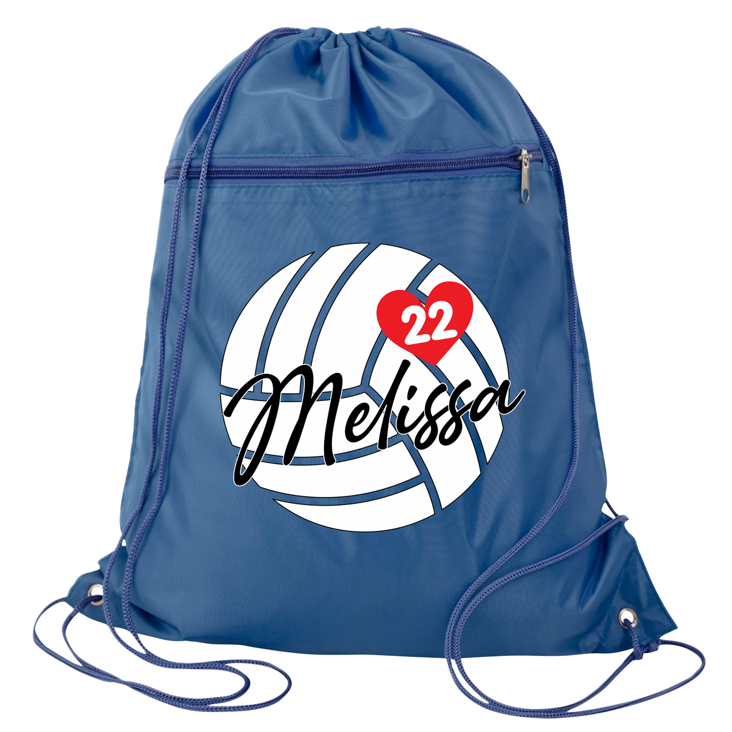Personalized Volleyball Drawstring Bag – Custom Name Sport Bag for Girls, Volleyball Team Cinch Pack, Volleyball Player Gift Bag