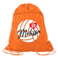 Personalized Volleyball Drawstring Bag – Custom Name Sport Bag for Girls, Volleyball Team Cinch Pack, Volleyball Player Gift Bag