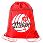 Personalized Volleyball Drawstring Bag – Custom Name Sport Bag for Girls, Volleyball Team Cinch Pack, Volleyball Player Gift Bag