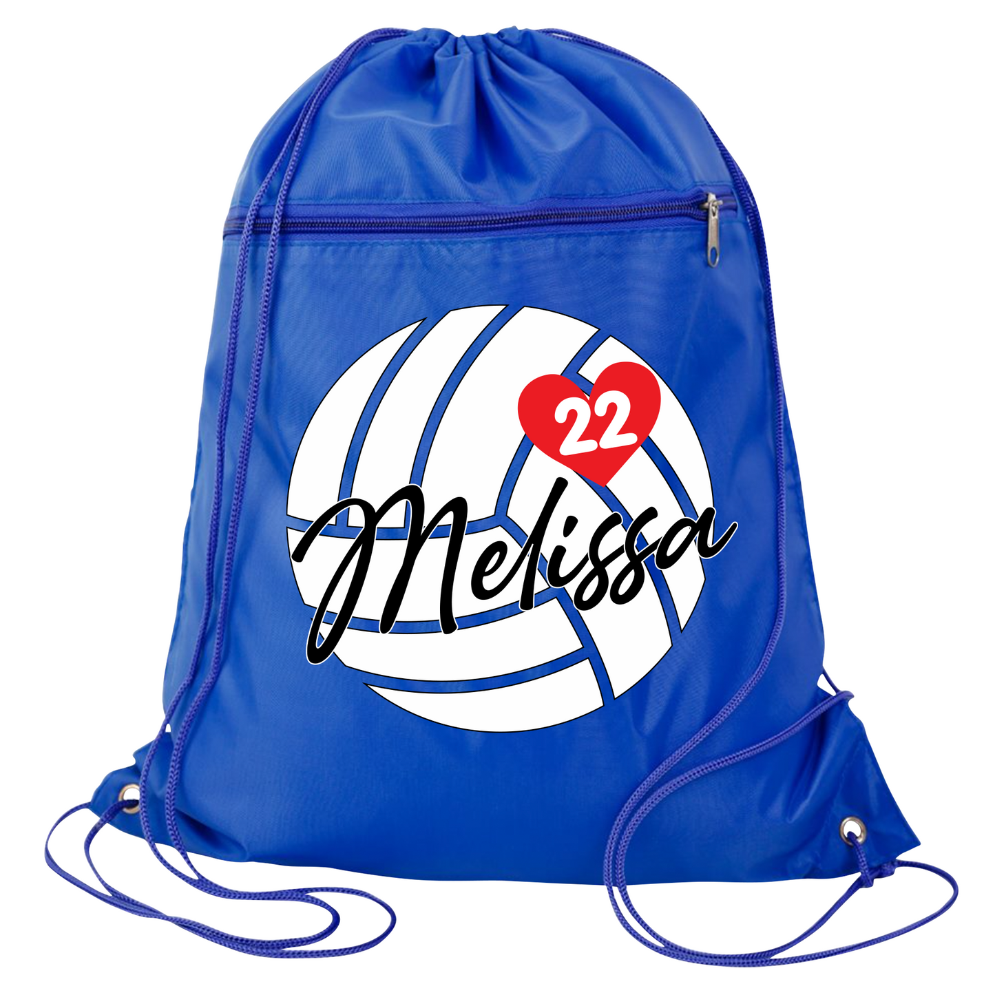 Personalized Volleyball Drawstring Bag – Custom Name Sport Bag for Girls, Volleyball Team Cinch Pack, Volleyball Player Gift Bag