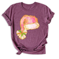 Coquette Santa Hat Pink Bow Shirt – Trendy Christmas Tee for Women & Girls, Xmas Party Holiday Top