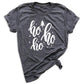 Cute Ho Ho Ho Christmas T-Shirt – Santa Holiday Shirt for Women & Men