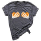 Skeleton Hand Bra Pumpkin Shirt – Funny Halloween Tee | Women’s Spooky Season Shirt