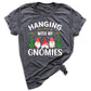 Hanging With My Gnomies Christmas Shirt – Cute Gnome Holiday Tee, Family Matching Xmas T-Shirt, Santa Gnome Party Shirt