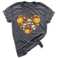 Heart Skull Halloween Shirt – Fall Season Tee for Women Men | Autumn Pumpkin Patch Outfit
