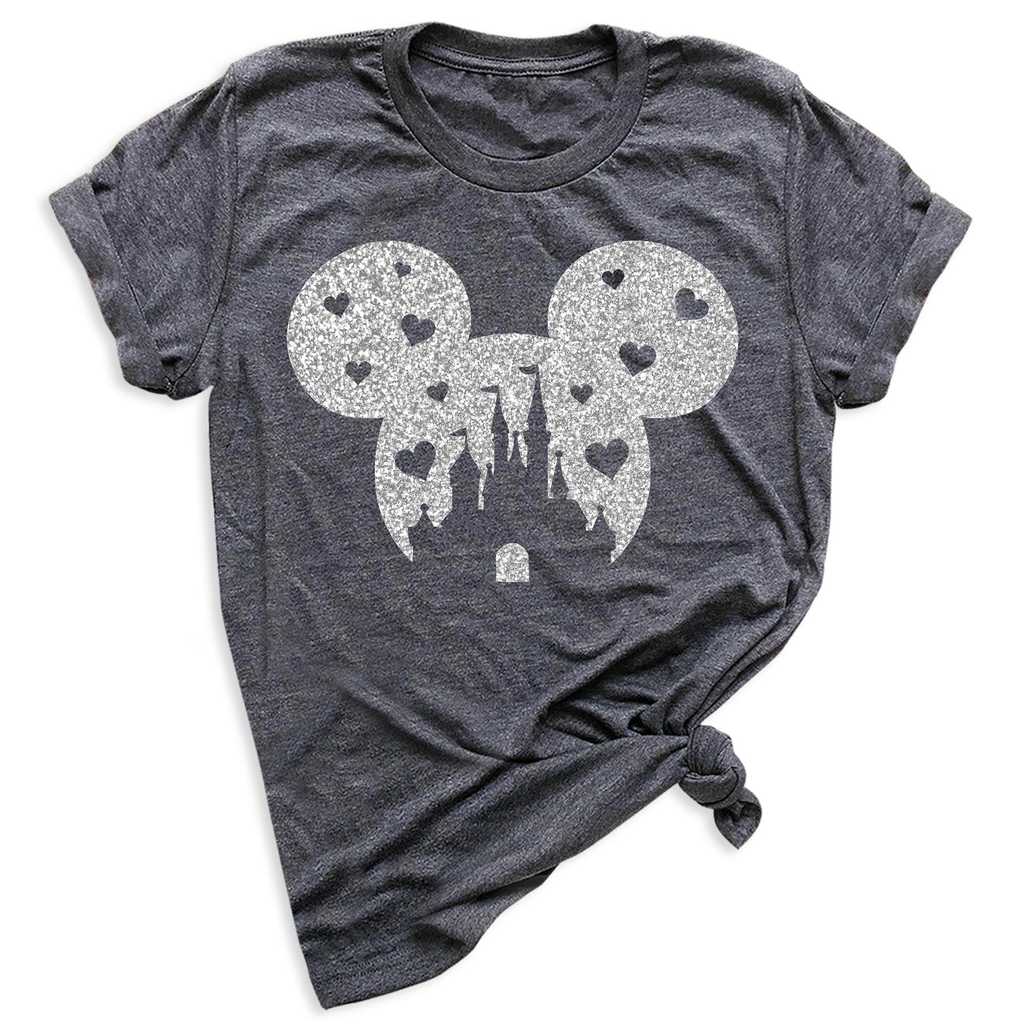 Glitter Mickey Minnie Couple Shirt – Disney Valentine Family Tee