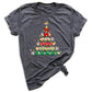 Christmas Pencil Tree Shirt – Teacher Holiday Tee, Cute School Xmas Top for Women & Students