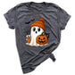 Halloween Ghost and Drink T-Shirt – Pumpkin & Spooky Season Tee