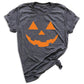 Pumpkin Face Halloween T-Shirt | Cute Orange Jack O’Lantern Tee for Women & Couples