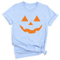 Pumpkin Face Halloween T-Shirt | Cute Orange Jack O’Lantern Tee for Women & Couples