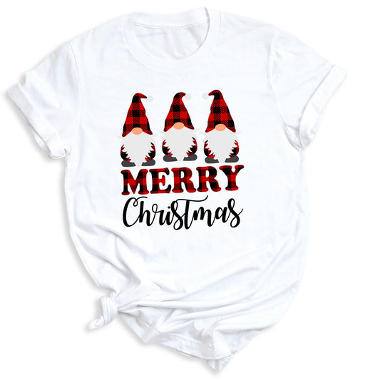 Buffalo Plaid Gnomes Shirt – Funny Christmas Tee for Family Matching