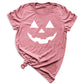 Pumpkin Face Halloween T-Shirt | Cute Orange Jack O’Lantern Tee for Women & Couples