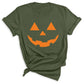 Pumpkin Face Halloween T-Shirt | Cute Orange Jack O’Lantern Tee for Women & Couples