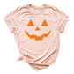 Pumpkin Face Halloween T-Shirt | Cute Orange Jack O’Lantern Tee for Women & Couples