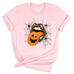 Leopard Lips & Pumpkin Tongue Halloween Graphic Tee – Witches & Halloweentown Shirt