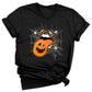 Leopard Lips & Pumpkin Tongue Halloween Graphic Tee – Witches & Halloweentown Shirt