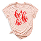 Cute Ho Ho Ho Christmas T-Shirt – Santa Holiday Shirt for Women & Men
